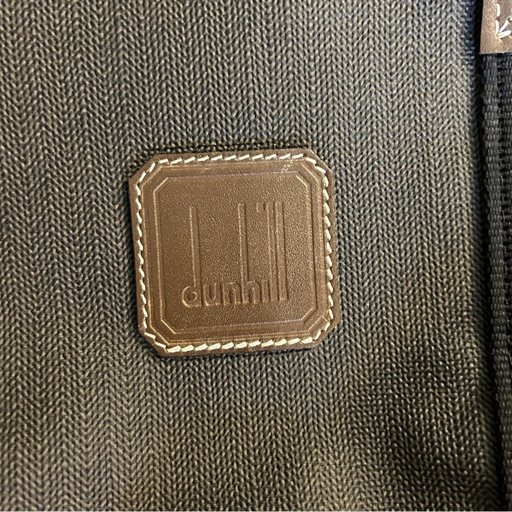 DUNHILL Men’s Brown and Black Travel Weekender Quiet Luxury Duffel Bag